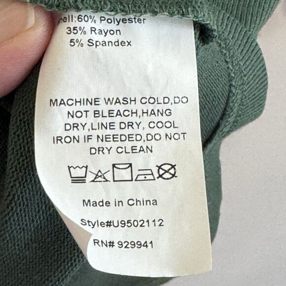 Weekend Suzanne Betro Women's Crocheted Boho Top Long Sleeve Green V-Neck 1X - Picture 5 of 7